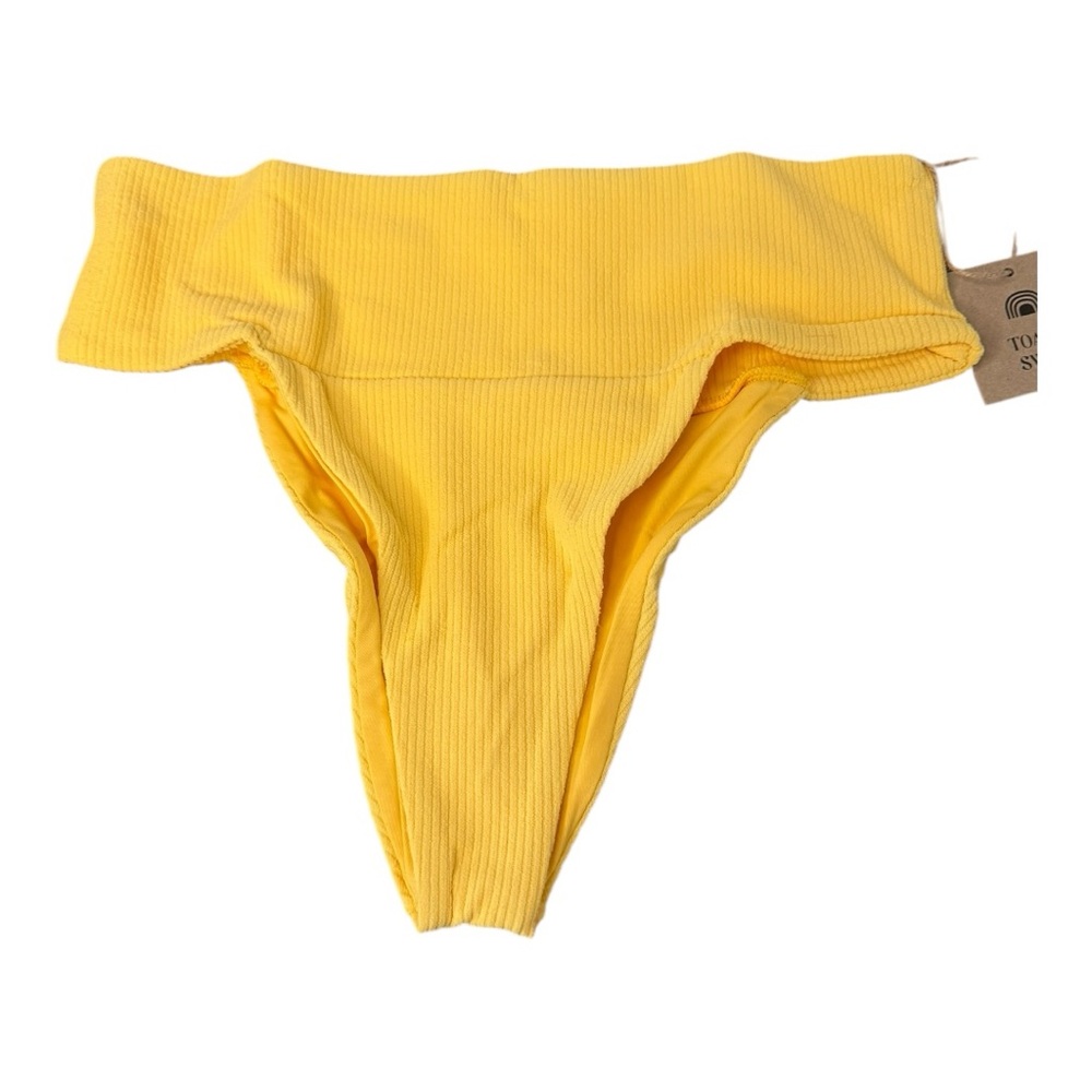 FP x Toast‎ Swim Signature Banded Waist Bikini Bottom Sunset Rib S NWT